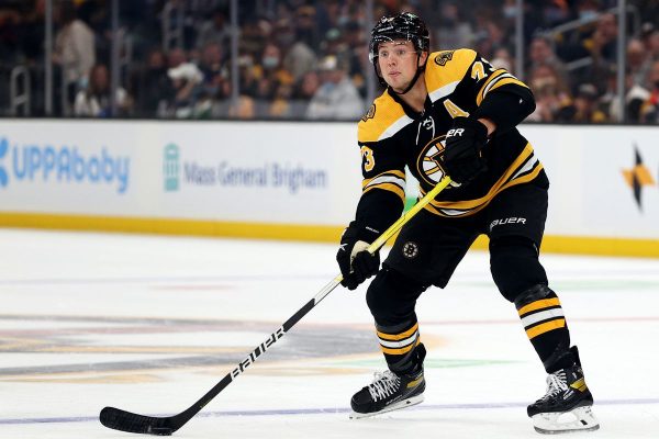Charlie Mcavoy Boston Bruins Unsigned Looks to Shoot The Puck Photograph