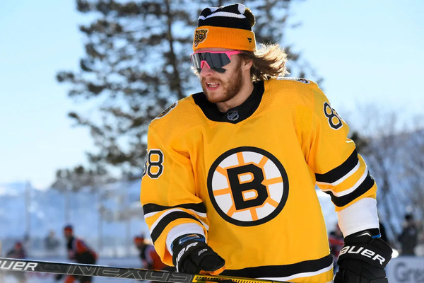 Adidas Charlie McAvoy Boston Bruins Pooh Bear Reverse Retro NHL